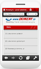 panel mobilny domen