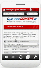 panel mobilny domen