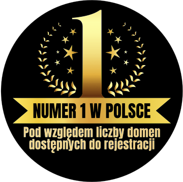 Numer 1 w Polsce pod względem liczby domen dostępnych do rejestracji