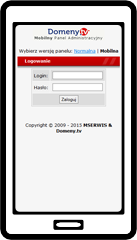 panel mobilny domen