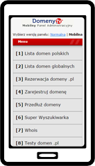 panel mobilny domen