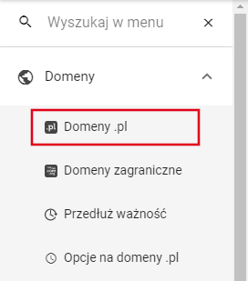 cesja domeny .pl wybór domeny