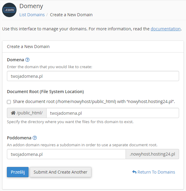 Dodwanie domeny do konta hostingowego - uzupelnianie końcowego formularza.png