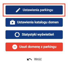 parking domen ustawienia parkingu