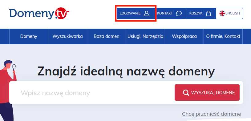 przedluzanie waznosci domeny logowanie Domeny tv