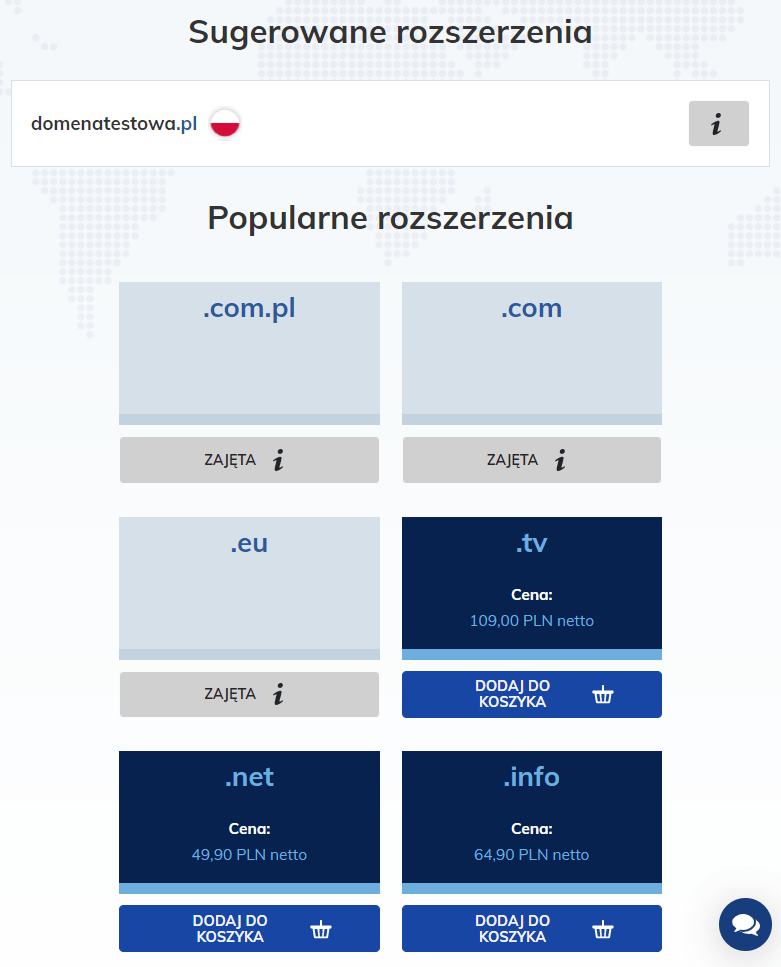 dostępność domen