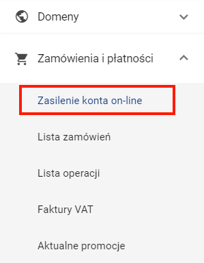 Zasilenie konta pre-paid