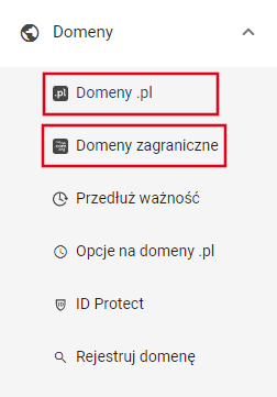 zmiana delegacji wybór domeny