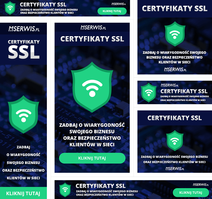 Bannery reklamowe - certyfikaty SSL