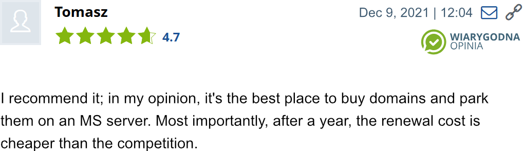 Opinion about Domeny.tv MSERWIS