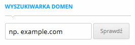 Wyszukiwarka domen Wordpress Widget