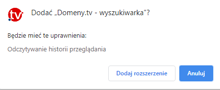 Wyszukiwanie domen w przeglądarce Chrome