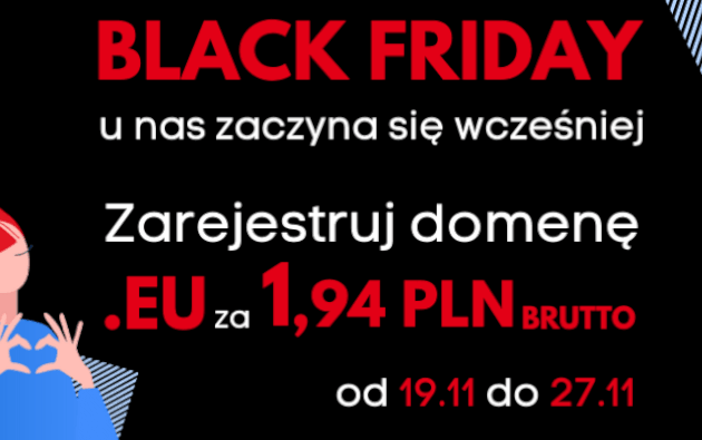 Black Friday w Domeny.tv - tym razem dużo wcześniej!