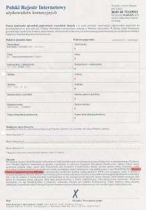 Polski Rejestr Internetowy - zamówienie