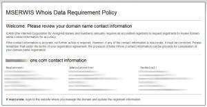 Prawdziwe powiadomienie o konieczności sprawdzenia danych  bezpieczeństwo domen
