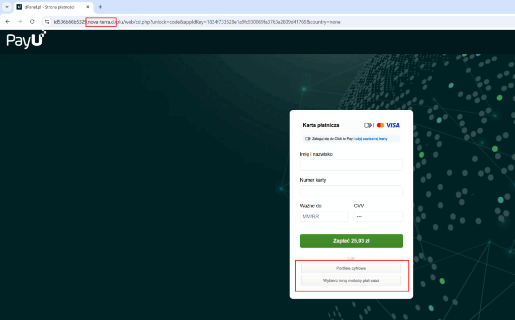 oszustwo na przedluzenie domeny i fałszywa bramka płątności payu