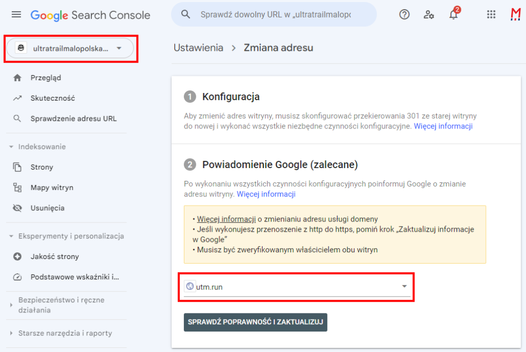 weryfikacja domeny w GSC