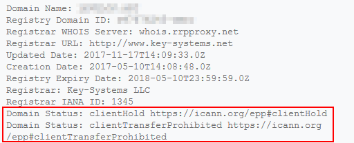 statusy przy domenach