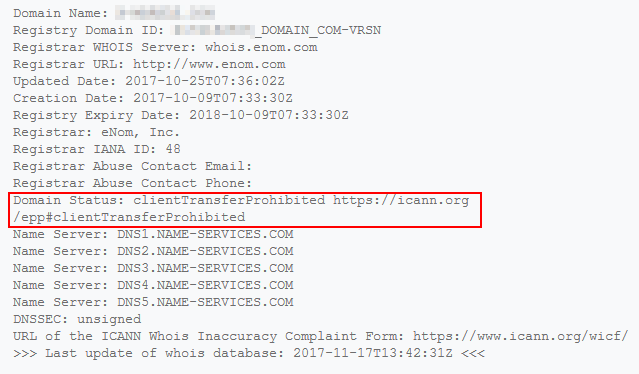 statusy przy domenach