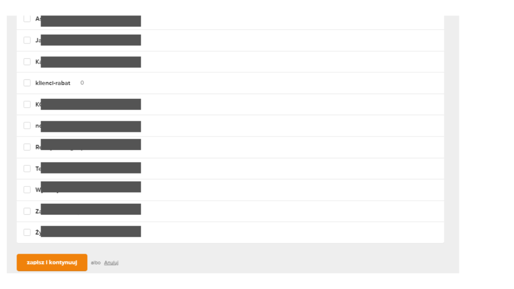 Rysunek 5 Wybór grupy do której jest kierowany LP