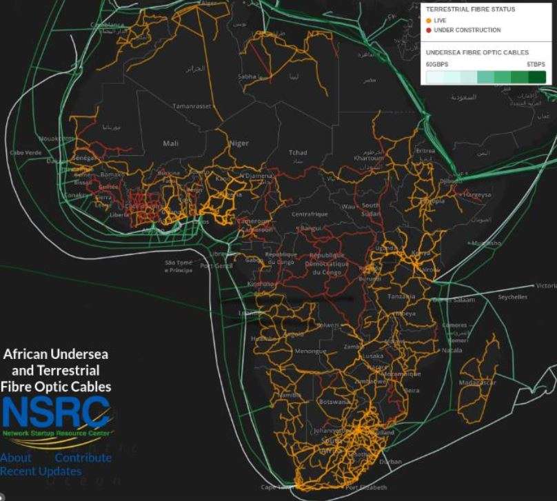 Łącza światłowodowe w Afryce